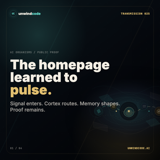 Transmission 25 carousel preview: The Homepage Learned to Pulse.